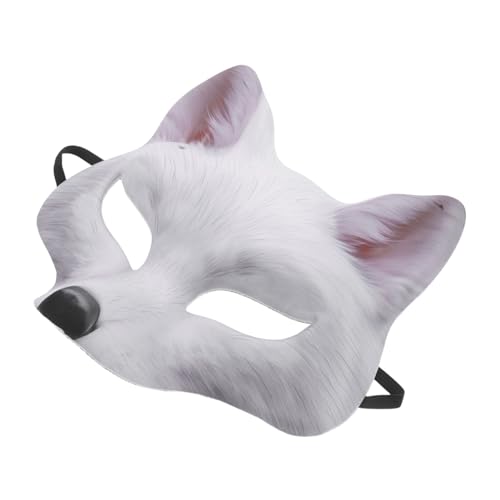 AKOOSY Realistische Halloween Fuchsmaske Halbgesicht Tiermasken Cosplay Masquerade Party Karneval Kostüm für Erwachsene und Leicht Tragbar und Komfortabel für Lange Events von AKOOSY