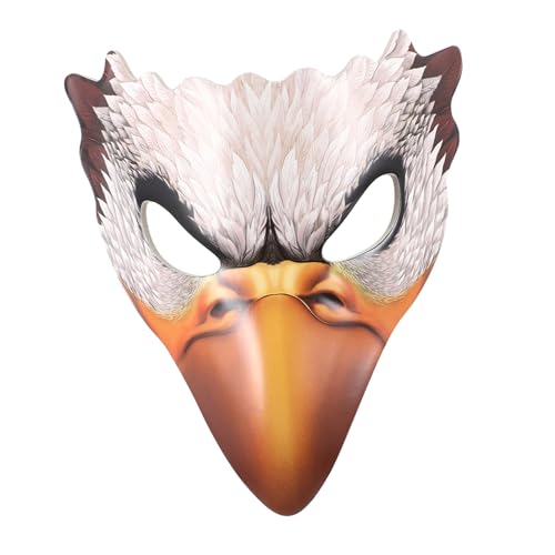 AKOOSY Realistische Weißkopfseeadler Cosplay Maske mit Verstellbarem Band Vogel für Halloween Karneval Bühnenauftritte und Kostümpartys Unisex Geeignet Leicht und Dekorativ AKOOSY Realistische Weißkopfseeadler Cosplay Maske mit Verstellbarem Band Vogel für Halloween Karneval Bühnenauftritte und Kostümpartys Unisex Geeignet Leicht und Dekorativ von AKOOSY
