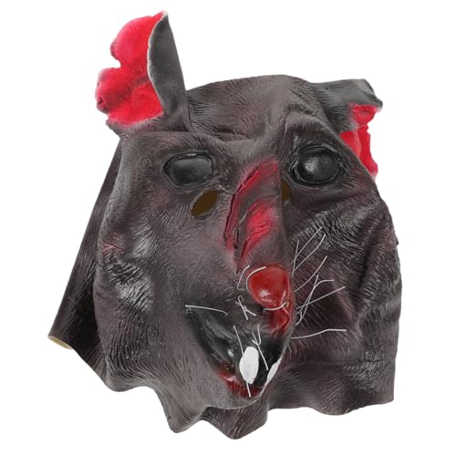 AKOOSY Realistische -maus Tierkopfmaske Halloween Karneval Kostüm für Erwachsene und Leicht zu Tragen Langlebig für Maskerade und Cosplay Partys von AKOOSY