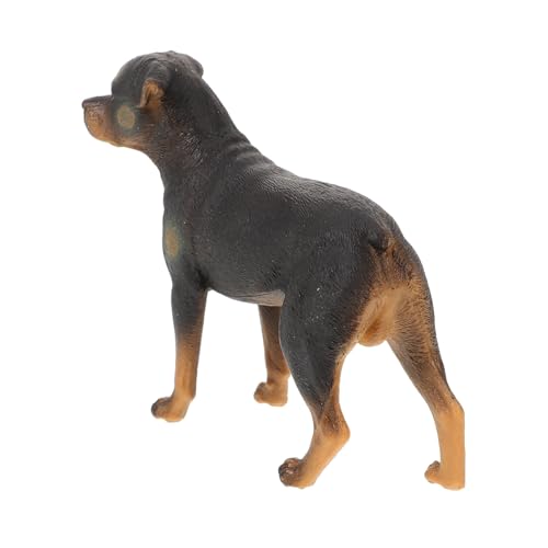 AKOOSY Realistisches Rottweiler Hundemodell Stabilem Kunststoff Kleines Dekoratives Tierfigur für Detailgetreue Simulation als Tischdekoration und Pädagogisches Sammelobjekt von AKOOSY