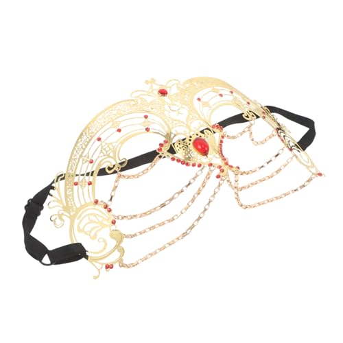 AKOOSY Rhinestone Tassel Masquerade Schmuck Halbgesichtsmaske mit Fransen Schleier Handgefertigte Leichte Augenbedeckung für Halloween Karneval Party Cosplay AKOOSY Rhinestone Tassel Masquerade Schmuck Halbgesichtsmaske mit Fransen Schleier Handgefertigte Leichte Augenbedeckung für Halloween Karneval Party Cosplay von AKOOSY