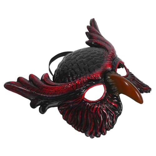 AKOOSY Rote Katzenkopfwiesel Maske aus PP Kunststoff Verstellbar Leichte Tier-masquerade für Halloween Karneval Cosplay Tanz Kostümpartys Damen und Herren Vielseitig Einsetzbar von AKOOSY