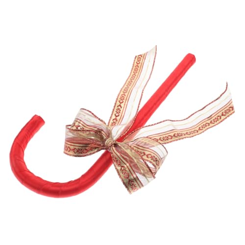 AKOOSY Rotes Cosplay Gehstock Requisite mit Schleife Langlebiger Bühnenstock für Festliche Party-Accessoire zu Weihnachten und Valentinstag AKOOSY Rotes Cosplay Gehstock Requisite mit Schleife Langlebiger Bühnenstock für Festliche Party-Accessoire zu Weihnachten und Valentinstag von AKOOSY