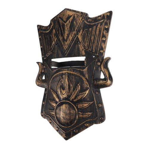 AKOOSY Schild Leichtes Halloween Requisiten für Jungen mittelalterlicher Schild handgefertigte mittelalterliche Miniaturschilde runder Schild Plastik Golden AKOOSY Schild Leichtes Halloween Requisiten für Jungen mittelalterlicher Schild handgefertigte mittelalterliche Miniaturschilde runder Schild Plastik Golden von AKOOSY