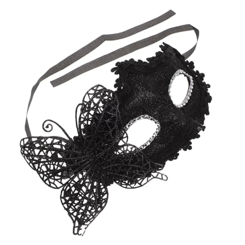AKOOSY Schwarze Spitzen Masquerade Ball Maske Damen Halbgesichts Cosplay Accessoire für Fasching Karneval Halloween Maskenball AKOOSY Schwarze Spitzen Masquerade Ball Maske Damen Halbgesichts Cosplay Accessoire für Fasching Karneval Halloween Maskenball von AKOOSY