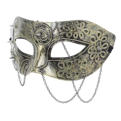 AKOOSY Steampunk Halbgesichtsmaske mit Kette Punk Inspirierte Karnevalsmaskerade für Halloween Cosplay und Bühnenauftritte Vielseitige Maske für Männer und Frauen Künstlerisches Design AKOOSY Steampunk Halbgesichtsmaske mit Kette Punk Inspirierte Karnevalsmaskerade für Halloween Cosplay und Bühnenauftritte Vielseitige Maske für Männer und Frauen Künstlerisches Design von AKOOSY