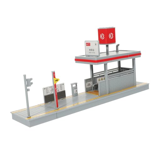 AKOOSY U-Bahn Stationsmodell 1/64 Für Kinder Simulations U-Bahn Plattform Selbstgemacht Spielzeug Aus Langlebigem Kunststoff Dekoratives Plattformspielzeug Für Modelleisenbahn Szenarien von AKOOSY