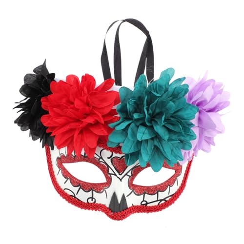 AKOOSY Tag der Toten Halbgesichts Maske mit Blumen Leichte Masquerade Maske für Damen Komfortabel Sicher und Langlebig für Karneval Halloween und Cosplay Partys AKOOSY Tag der Toten Halbgesichts Maske mit Blumen Leichte Masquerade Maske für Damen Komfortabel Sicher und Langlebig für Karneval Halloween und Cosplay Partys von AKOOSY