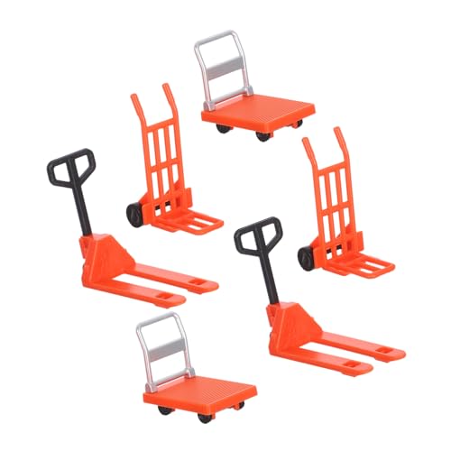 AKOOSY Teiliges Mini Gabelstapler Handwagen und Plattformwagen Realistische Baustellenfahrzeuge für Fördert Motorik und Kreatives von AKOOSY