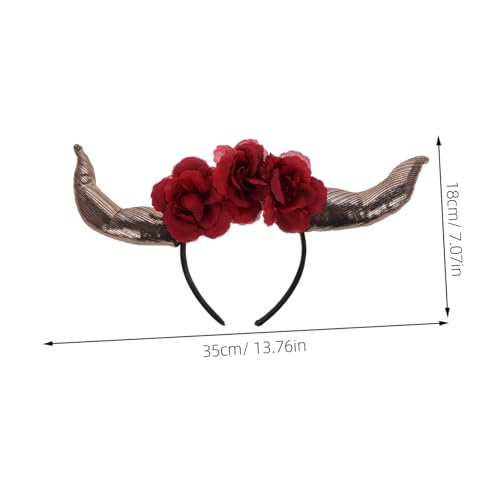 AKOOSY Teufelshörner Haarreif Halloween Stirnband Schlafender Kopfbedeckung Leichtes Kostüm Zubehör für Party und Cosplay Erwachsene von AKOOSY