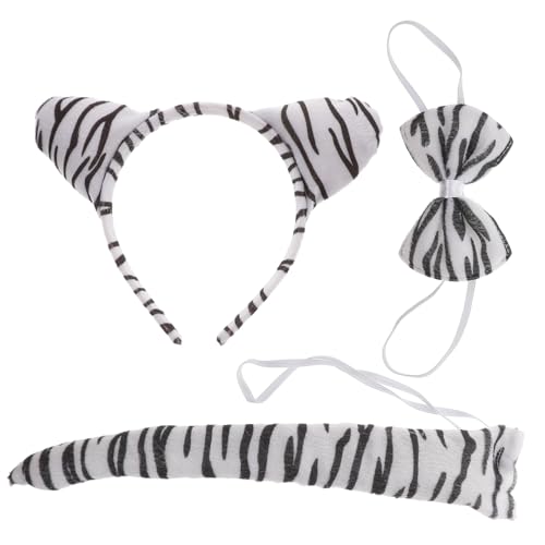 AKOOSY Tiger Kostüm mit Süßem Ohr Haarreif und Kreativer Fliege Strapazierfähiges Stoffmaterial Geeignet für Faschings und Kostümpartys AKOOSY Tiger Kostüm mit Süßem Ohr Haarreif und Kreativer Fliege Strapazierfähiges Stoffmaterial Geeignet für Faschings und Kostümpartys von AKOOSY