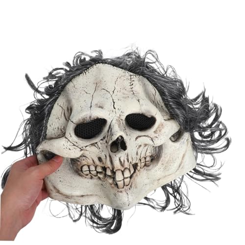 AKOOSY Totenkopfmaske Horror Skelettmaske Dämonenmaske Horror Geistermaske Teufels Cosplay Maske Skelettmaske Halloween Realistische Geistermaske Monster Cosplay Maske Realistische von AKOOSY