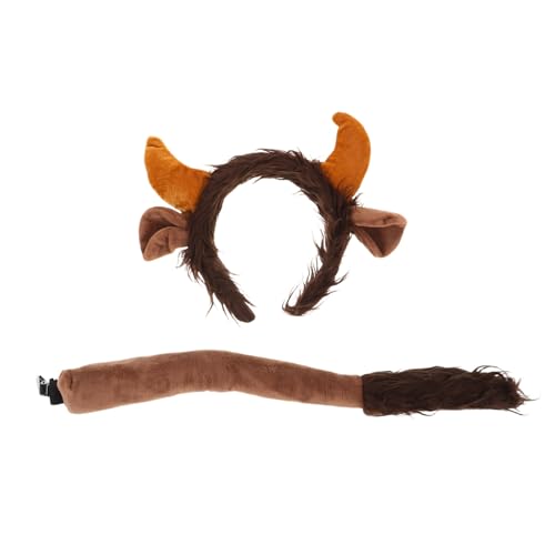 AKOOSY Und – Ganztägiges Cosplay Braun Party Kuh Thema Für Haarband Events Weihnachten Plüschhörner Mit Tier Accessoire Kostümohren Stirnband Halloween AKOOSY Und – Ganztägiges Cosplay Braun Party Kuh Thema Für Haarband Events Weihnachten Plüschhörner Mit Tier Accessoire Kostümohren Stirnband Halloween von AKOOSY