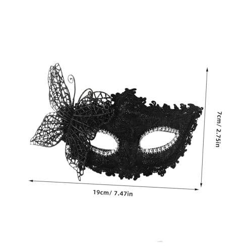 AKOOSY Venezianische Halbes Gesicht Maske mit Schwarzer Schmetterlings Dekoration Leichte Kunststoff Party Maske für Karneval und Fasching Komfortabel und Stilvoll für Damen und Herren AKOOSY Venezianische Halbes Gesicht Maske mit Schwarzer Schmetterlings Dekoration Leichte Kunststoff Party Maske für Karneval und Fasching Komfortabel und Stilvoll für Damen und Herren von AKOOSY