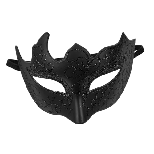 AKOOSY Venezianische Halbmaske aus Kunststoff für Herren Damen Künstlerische Maskerade Maske mit Mystischem Flair Wiederverwendbar und Angenehm für Karneval Halloween Maskenball von AKOOSY