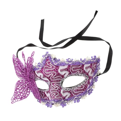 AKOOSY Venezianische Spitzen Masquerade Ball Maske Damen Halbgesichts Party Maske mit Verstellbarem Band für Karneval Halloween Fasching AKOOSY Venezianische Spitzen Masquerade Ball Maske Damen Halbgesichts Party Maske mit Verstellbarem Band für Karneval Halloween Fasching von AKOOSY