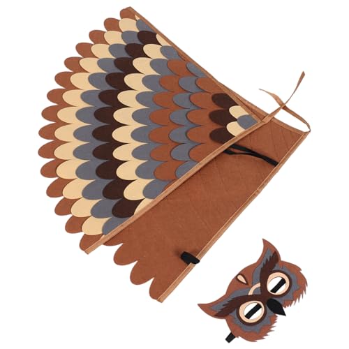 AKOOSY Vogel Flügel Kostüm Leichtes Komfortables Eulen und Papageien Kostüm mit Maske Detailreiches Tier Roleplay für Jungen und Mädchen für Halloween Schulaufführungen Themenpartys AKOOSY Vogel Flügel Kostüm Leichtes Komfortables Eulen und Papageien Kostüm mit Maske Detailreiches Tier Roleplay für Jungen und Mädchen für Halloween Schulaufführungen Themenpartys von AKOOSY