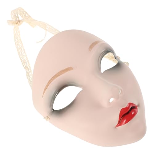 AKOOSY Vollgesichtsmaske Chinesischer Stil Handbemalt Leichte Kunststoffmaske für Frauen Hanfu Cosplay Masquerade Party Bühnenauftritte Traditionelles Accessoire AKOOSY Vollgesichtsmaske Chinesischer Stil Handbemalt Leichte Kunststoffmaske für Frauen Hanfu Cosplay Masquerade Party Bühnenauftritte Traditionelles Accessoire von AKOOSY