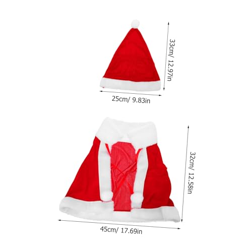 AKOOSY Weihnachtsmann Kostüm Umhang Weicher Santa Shawl mit Mütze Hochwertiger Nikolaus Cape für Mädchen Jungen Bequemes Material für Weihnachten Karneval und Kostümparty AKOOSY Weihnachtsmann Kostüm Umhang Weicher Santa Shawl mit Mütze Hochwertiger Nikolaus Cape für Mädchen Jungen Bequemes Material für Weihnachten Karneval und Kostümparty von AKOOSY
