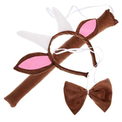 AKOOSY Ziegenhörner Stirnband Set mit und Fliege Weiches Leichtes Cosplay Zubehör für Frauen Bequemes Tierkostüm für Halloween Party Karneval und Fotoshooting AKOOSY Ziegenhörner Stirnband Set mit und Fliege Weiches Leichtes Cosplay Zubehör für Frauen Bequemes Tierkostüm für Halloween Party Karneval und Fotoshooting von AKOOSY