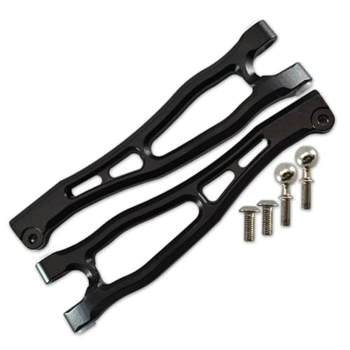 AKSDYIR RC Vorne Hinten Schwinge Für Arrma Fireteam 6s Für Blx 1/7 Upgrade Teile Zubehör Metall Front Upper Suspension Arme Für Schaukel Arm Ara330655 + Ara330657(Black) von AKSDYIR
