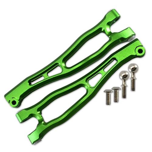 AKSDYIR RC Vorne Hinten Schwinge Für Arrma Fireteam 6s Für Blx 1/7 Upgrade Teile Zubehör Metall Front Upper Suspension Arme Für Schaukel Arm Ara330655 + Ara330657(Green) von AKSDYIR
