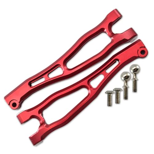 AKSDYIR RC Vorne Hinten Schwinge Für Arrma Fireteam 6s Für Blx 1/7 Upgrade Teile Zubehör Metall Front Upper Suspension Arme Für Schaukel Arm Ara330655 + Ara330657(Red) von AKSDYIR