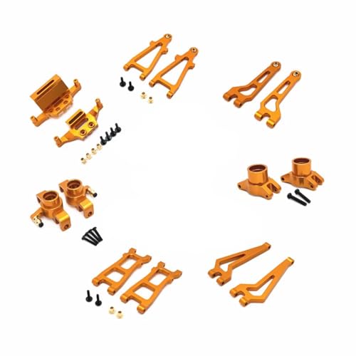AKSDYIR RC Vorne Hinten Schwinge Für Hyper Go Für MJX 20208 Für JJRC C8811 1/20 Metall Vorne Hinten Oben Unten Für Swing Arm Cup Suspension Halterung RC Auto Für Buggy Upgrade Teile(Orange) von AKSDYIR