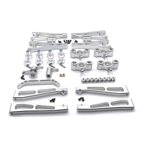 AKSDYIR RC Vorne Hinten Schwinge Für JLB J3 1/10 Metall-Lenkbecher Für Schwingarm-Lenkbaugruppe 17 Mm Combiner RC-Autoteile Upgrade-Modifikation(Silver) von AKSDYIR