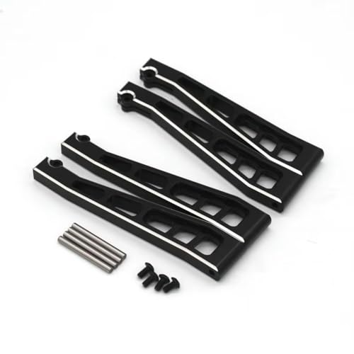 AKSDYIR RC Vorne Hinten Schwinge Für Jlb Für Racing Für Cheetah 11101 21101 J3 1/10 Rc Auto Upgrade Teile Vorne Und Hinten Für Universal Oberen Für Schaukel Arm Ea1002(Black) von AKSDYIR
