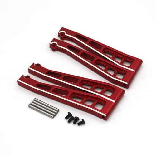AKSDYIR RC Vorne Hinten Schwinge Für Jlb Für Racing Für Cheetah 11101 21101 J3 1/10 Rc Auto Upgrade Teile Vorne Und Hinten Für Universal Oberen Für Schaukel Arm Ea1002(Red) von AKSDYIR