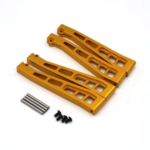 AKSDYIR RC Vorne Hinten Schwinge Für Jlb Für Racing Für Cheetah 11101 21101 J3 1/10 Rc Auto Upgrade Teile Vorne Und Hinten Für Universal Oberen Für Schaukel Arm Ea1002(Yellow) von AKSDYIR