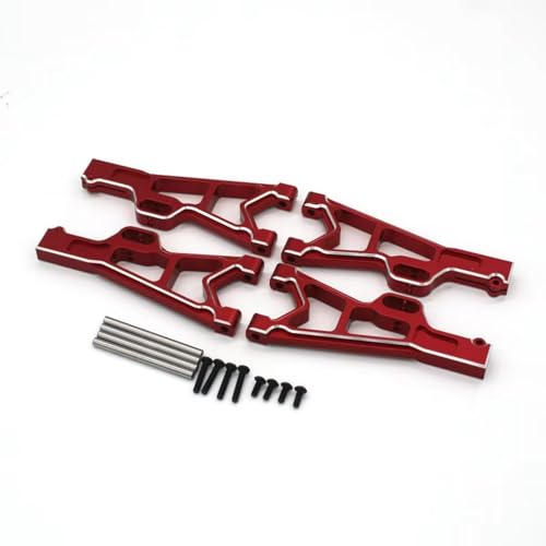 AKSDYIR RC Vorne Hinten Schwinge Für Jlb Für Racing Für Cheetah 11101 21101 J3 1/10 Rc Auto Upgrade Teile Vorne Und Hinten Unten Für Schaukel Arme Ea1001(Red) von AKSDYIR