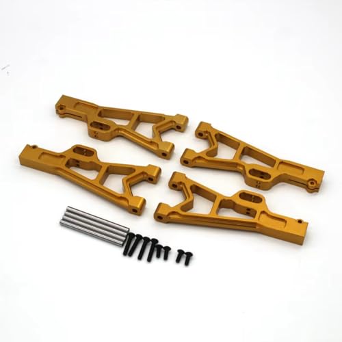 AKSDYIR RC Vorne Hinten Schwinge Für Jlb Für Racing Für Cheetah 11101 21101 J3 1/10 Rc Auto Upgrade Teile Vorne Und Hinten Unten Für Schaukel Arme Ea1001(Yellow) von AKSDYIR
