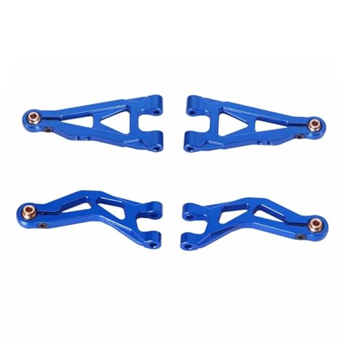 AKSDYIR RC Vorne Hinten Schwinge Für KYX Für Arrma Für Mojave 1/14 Aluminiumlegierung Vorne Oben Und Unten Für Schaukelarm RC-Modellautozubehör(Blue) von AKSDYIR