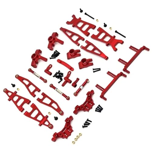 AKSDYIR RC Vorne Hinten Schwinge Für Kyamrc G161 G162 G169 1/16 Rc Fernbedienung Auto Teile Metall Upgrade Für Schaukel Arm Lenkung Cup Kit(Red) von AKSDYIR