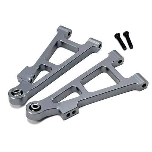 AKSDYIR RC Vorne Hinten Schwinge Für MJX Für Hyper Für Go 16207 16208 16209 16210 H16 1/16 Metall Front Lower Suspension Arme RC Auto Vorne Für Schaukel Arm Upgrade Teile 16220(Gray) von AKSDYIR