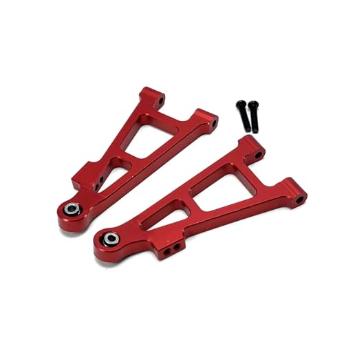 AKSDYIR RC Vorne Hinten Schwinge Für MJX Für Hyper Für Go 16207 16208 16209 16210 H16 1/16 Metall Front Lower Suspension Arme RC Auto Vorne Für Schaukel Arm Upgrade Teile 16220(Red) von AKSDYIR