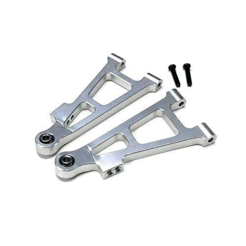 AKSDYIR RC Vorne Hinten Schwinge Für MJX Für Hyper Für Go 16207 16208 16209 16210 H16 1/16 Metall Front Lower Suspension Arme RC Auto Vorne Für Schaukel Arm Upgrade Teile 16220(Silver) von AKSDYIR