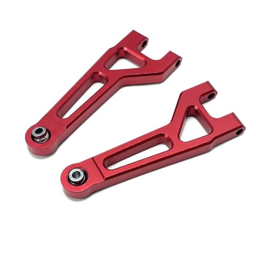 AKSDYIR RC Vorne Hinten Schwinge Für MJX Für Hyper Go 16207 16208 16209 16210 H16 1/16 Metall Front Upper Suspension Arme Vorne Für Schaukel Arm RC Auto Upgrade Teile(Red) von AKSDYIR
