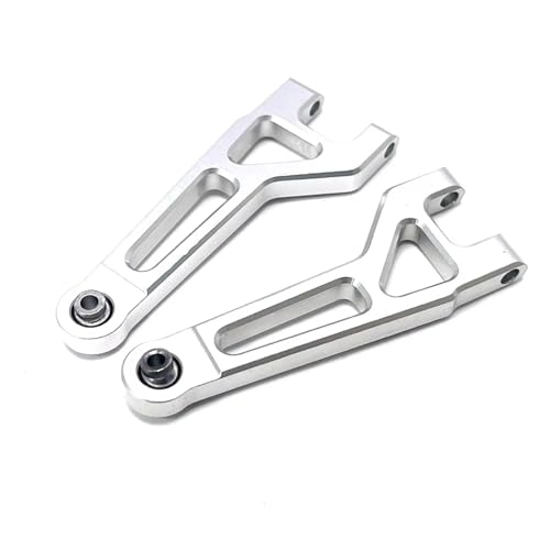AKSDYIR RC Vorne Hinten Schwinge Für MJX Für Hyper Go 16207 16208 16209 16210 H16 1/16 Metall Front Upper Suspension Arme Vorne Für Schaukel Arm RC Auto Upgrade Teile(Silver) von AKSDYIR