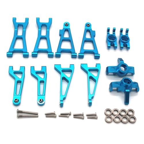 AKSDYIR RC Vorne Hinten Schwinge Für MJX M163 16208 16209 16210 H16V3 1/16 Für Schwinge Lenkung Tasse Hinten Rad Für Sitz RC Fernbedienung Auto Metall Upgrade Teile(Sky Blue) von AKSDYIR