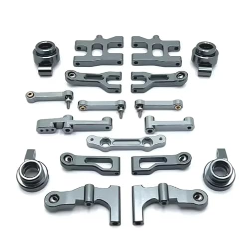AKSDYIR RC Vorne Hinten Schwinge Für MN38 1/16 RC Fernbedienung Auto Teile Metall Upgrade Für Schwinge Lenkung Cup Lenkung Set Upgrade Zubehör(Dark Grey) von AKSDYIR