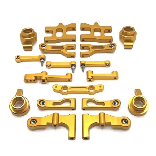 AKSDYIR RC Vorne Hinten Schwinge Für MN38 1/16 RC Fernbedienung Auto Teile Metall Upgrade Für Schwinge Lenkung Cup Lenkung Set Upgrade Zubehör(Yellow) von AKSDYIR