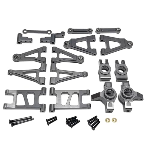 AKSDYIR RC Vorne Hinten Schwinge Für Mjx Für Hyper Für Go 14301 14302 1/14 RC Auto Fernbedienung Auto Metall Upgrade Für Schaukel Arm Lenkung Tasse Ersatzteile(Titanium) von AKSDYIR