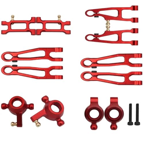 AKSDYIR RC Vorne Hinten Schwinge Für SG1603 Für SG1604 UD1601 UD1602 RC Auto Upgrade Ersatzteile Metall Lenkung Tasse Oberen Unteren Für Schaukel Arm Set(Red) von AKSDYIR