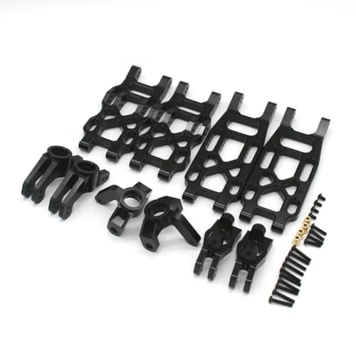 AKSDYIR RC Vorne Hinten Schwinge Für Vkar Bison 4WD 1/10 Metall Vorne Und Hinten Saum Arm Lenkung Cup Hinten Schwenk C Für Sitz RC Fernbedienung Auto Upgrade Fitting(Black) von AKSDYIR