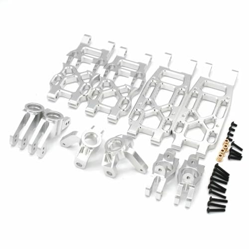 AKSDYIR RC Vorne Hinten Schwinge Für Vkar Bison 4WD 1/10 Metall Vorne Und Hinten Saum Arm Lenkung Cup Hinten Schwenk C Für Sitz RC Fernbedienung Auto Upgrade Fitting(Silver) von AKSDYIR