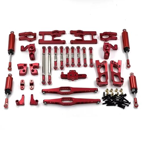 AKSDYIR RC Vorne Hinten Schwinge Für WLtoys 12427 12428A 12428B C 12423 FY01 02 03 1/12 RC Auto Für Schwinge Lenkung Tasse Metall Lenkung Linkage Stoßdämpfer Turm(Red) von AKSDYIR
