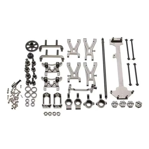 AKSDYIR RC Vorne Hinten Schwinge Für WLtoys 184011 A959 A969 A979 1/18 Fernbedienung Auto Teile Metall Upgrade Teile Zerbrechlich Set Upgrade Zubehör(Light Grey) von AKSDYIR